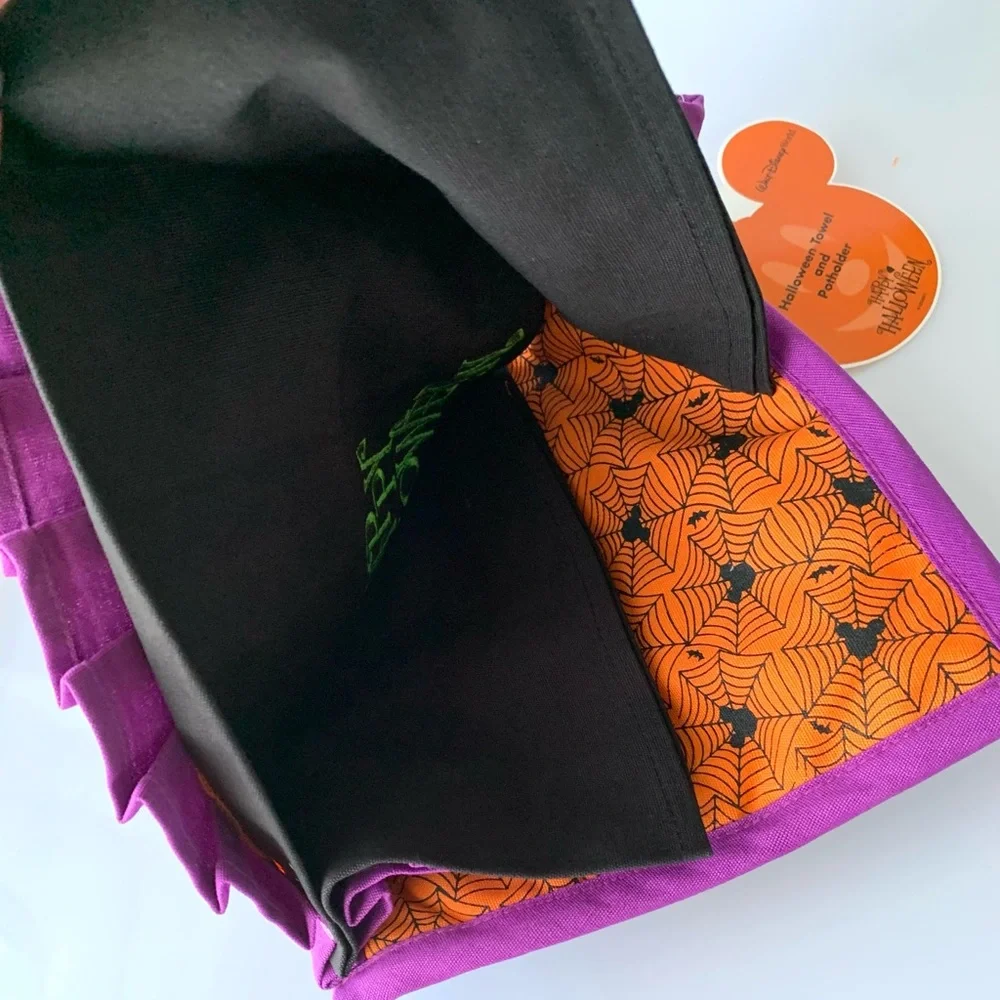 Disney Halloween Dish Towel and Potholder Set New